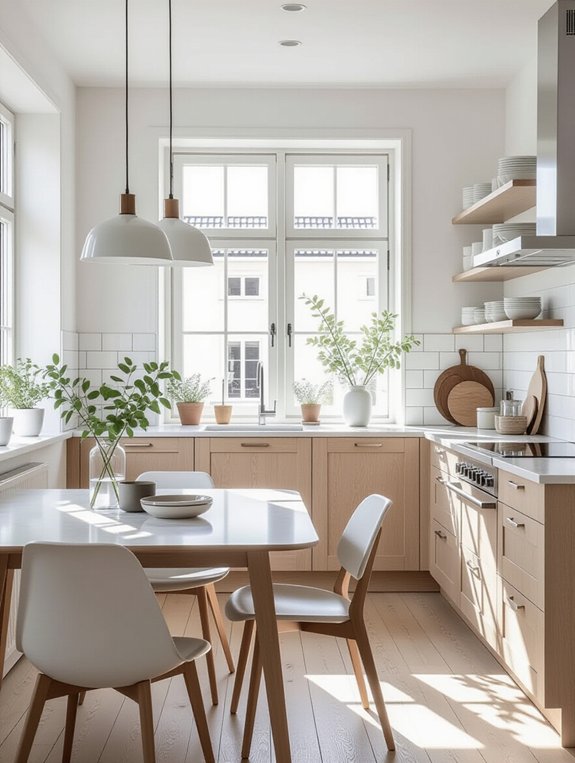 bright scandinavian kitchen design