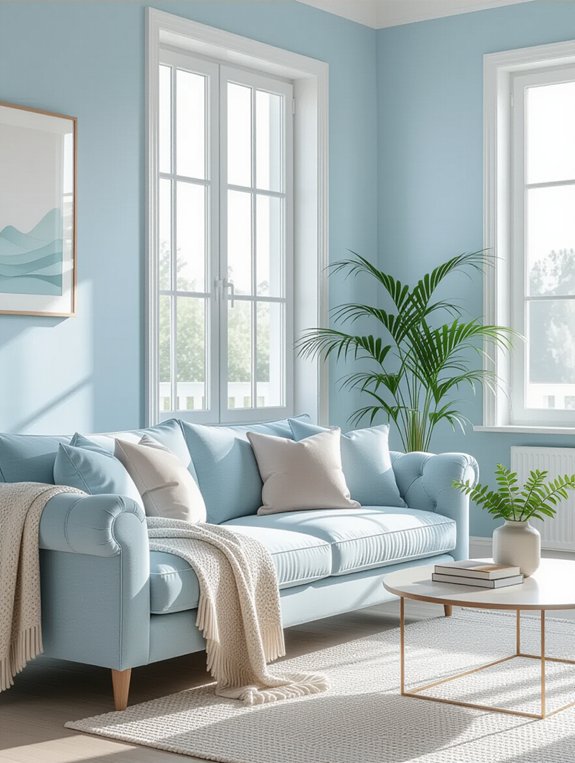 calm and serene living room