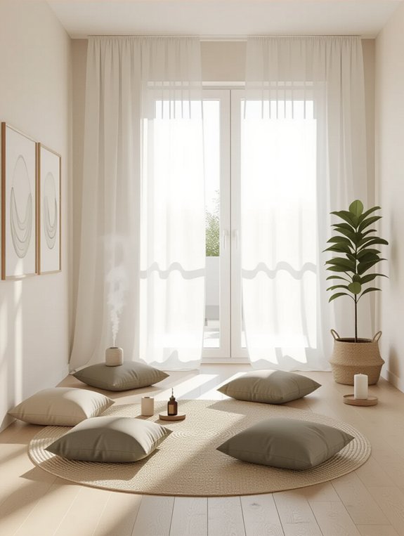 calming dedicated meditation space