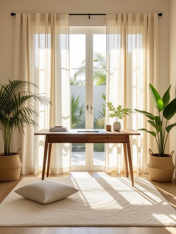 calming elements for workspace