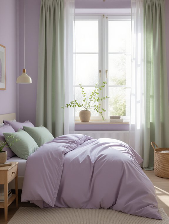 calming lilac and sage