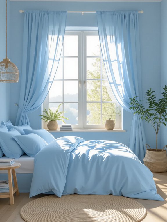 calming sky blue sanctuary