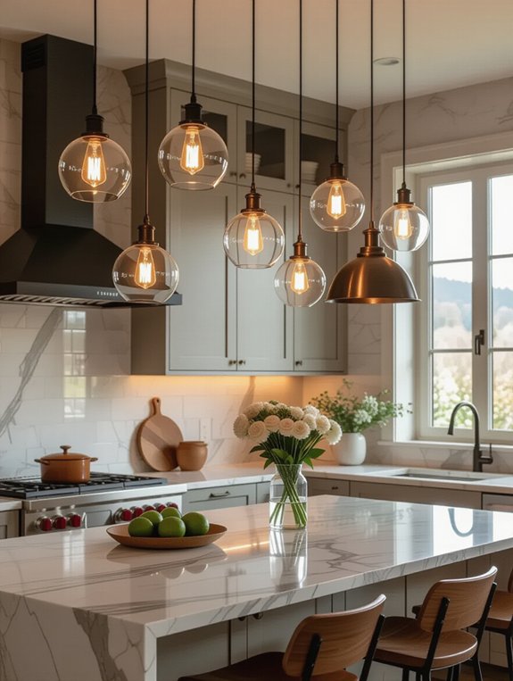 characterful kitchen pendant lights
