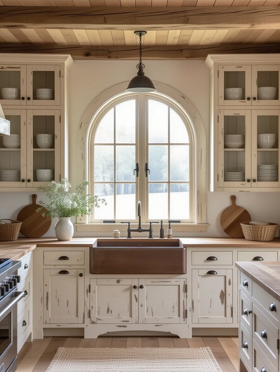 charming rustic kitchen cabinets