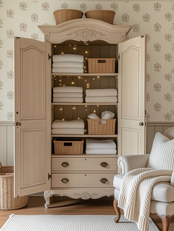charming vintage cottage closet