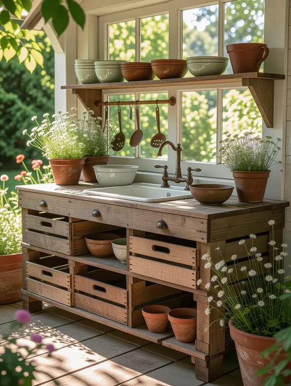 charming vintage mud kitchen