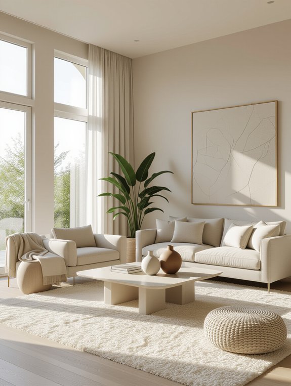 chic minimalist beige retreat