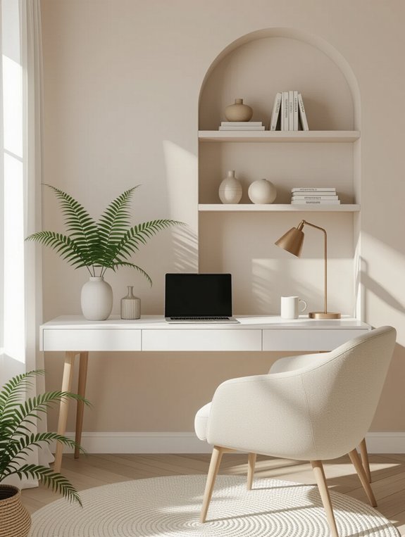 chic minimalist study nook