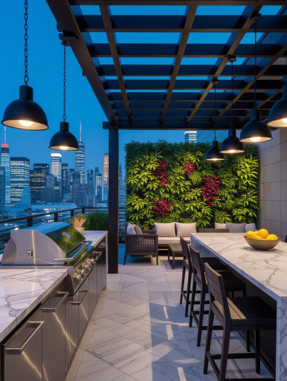 chic rooftop kitchen transformation