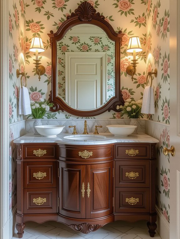 classic victorian vanity cabinets