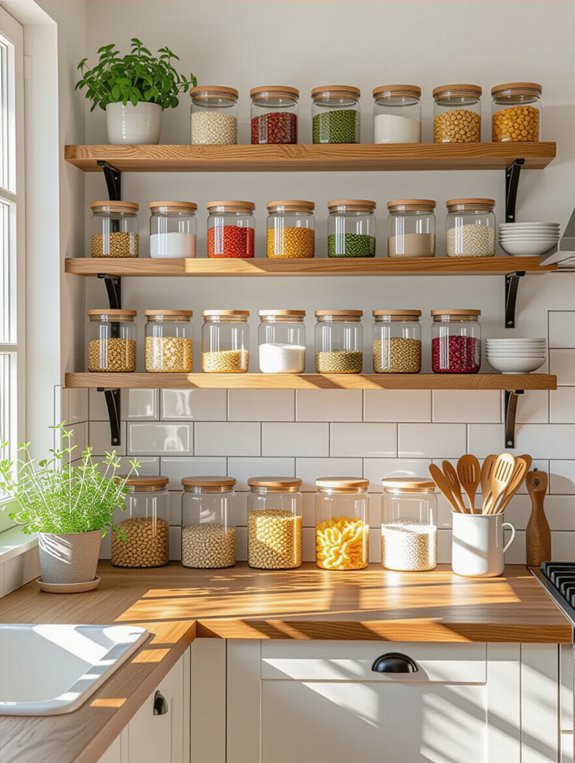 clear containers enhance organization