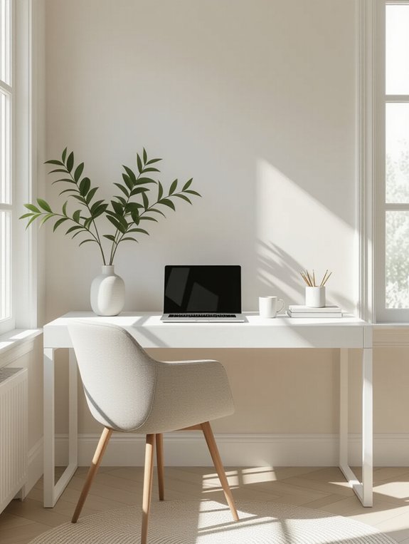 clutter free creative workspace