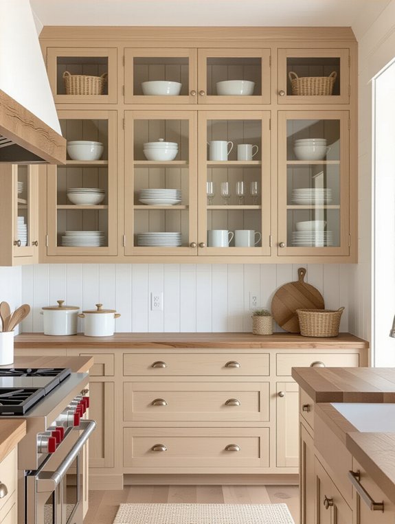 coastal inspired pine cabinetry elegance