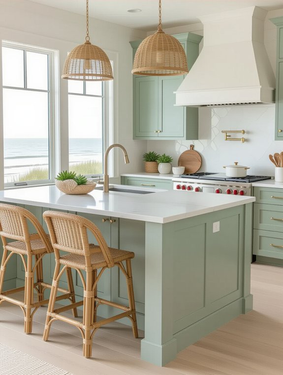 coastal kitchen island retreat