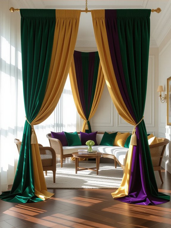 colorful curtains enhance interiors