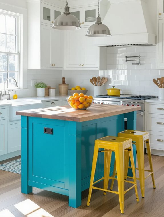 colorful kitchen island design