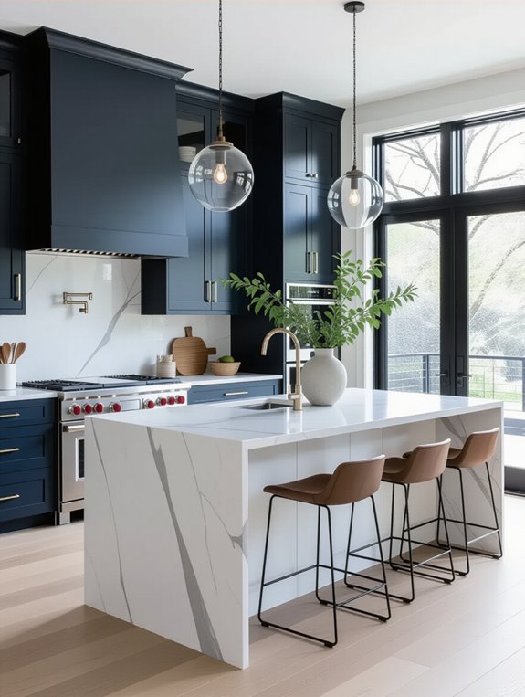 contemporary kitchen island features