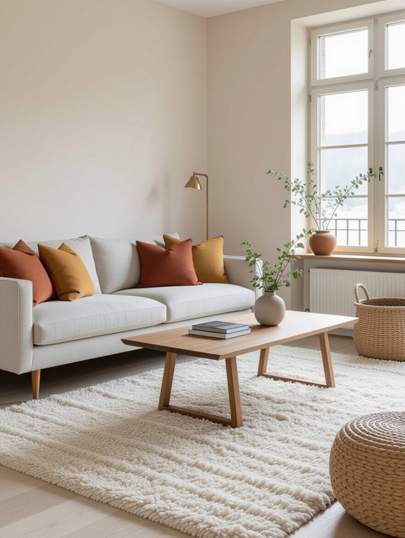 cozy area rugs enhance warmth