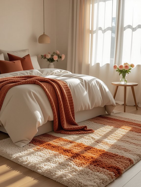cozy bedroom plush rugs