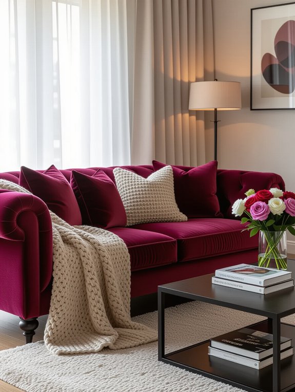 cozy colorful textured pillows