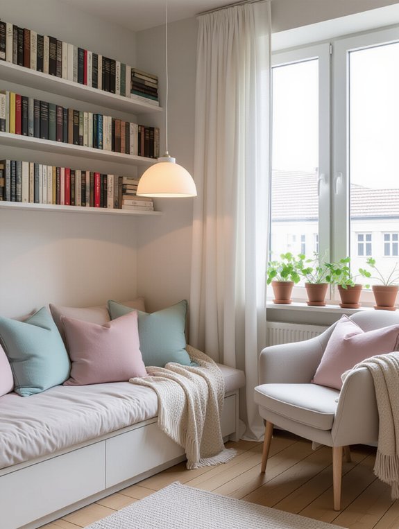 cozy corner reading nook