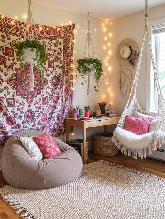 cozy eclectic teen retreat