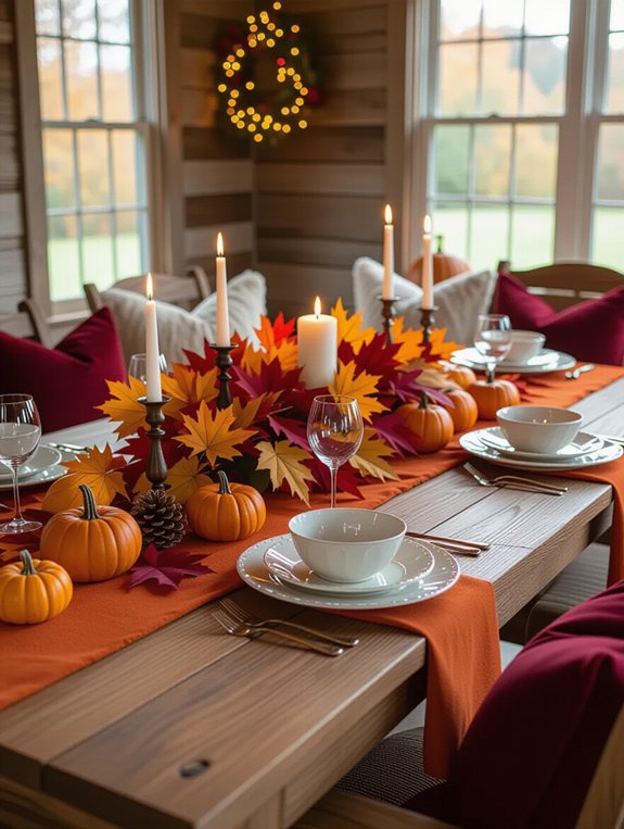 cozy fall dining decor