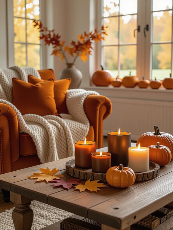 cozy fall scented candles