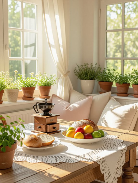 cozy kitchen breakfast nook