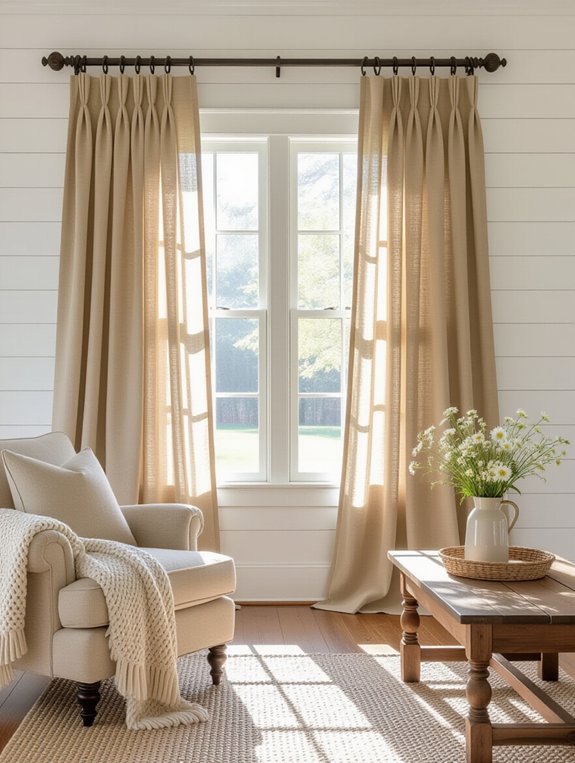cozy natural aesthetic curtains
