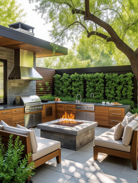 cozy outdoor kitchen retreat