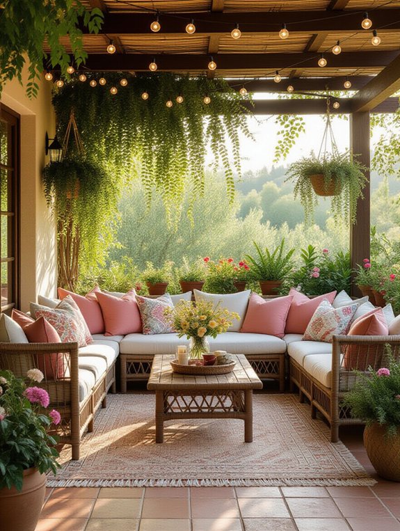 cozy outdoor relaxation space