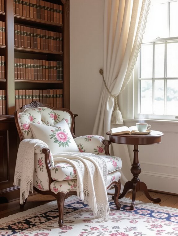 cozy reading nook setup