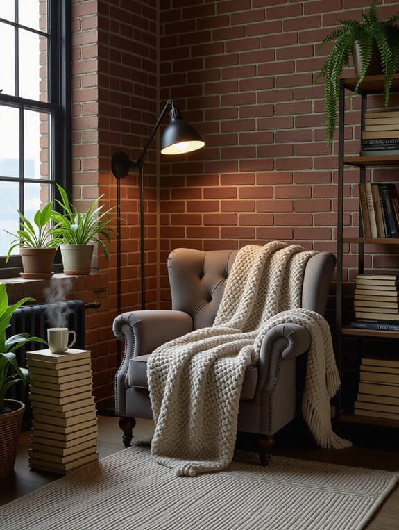 cozy reading nook setup