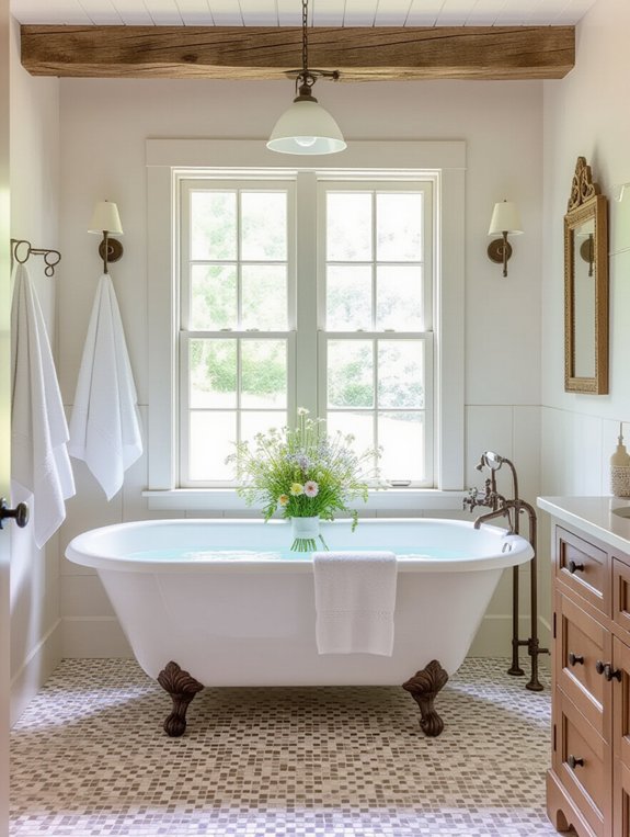 cozy rustic bathroom retreat
