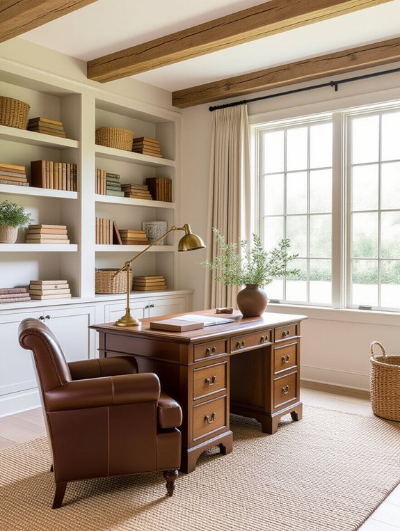 cozy rustic farmhouse office