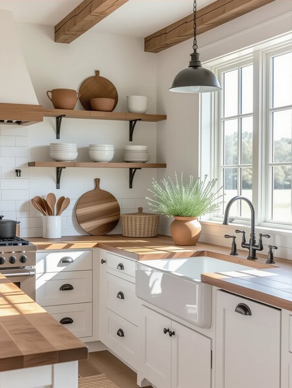 cozy rustic kitchen cabinets