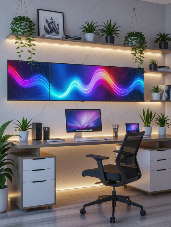 cozy tech integrated reading nook