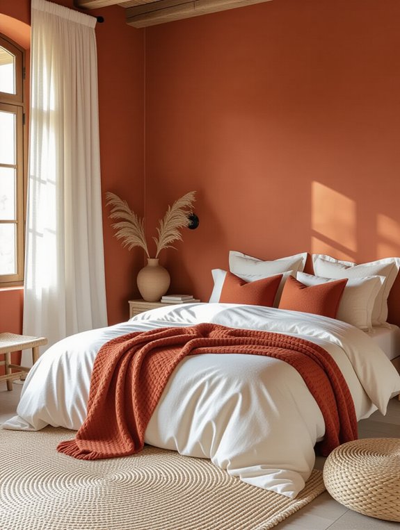 cozy terracotta and ivory