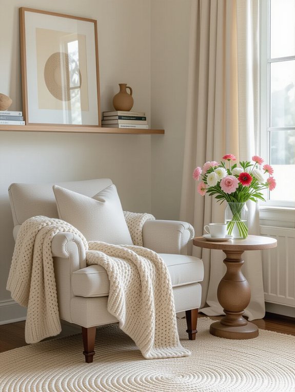 cozy textiles for workspace