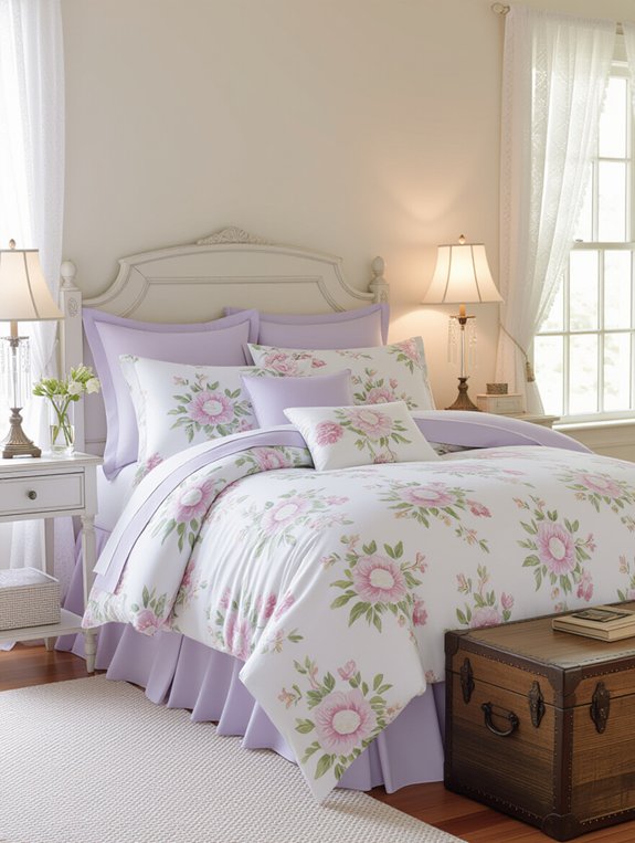 cozy vintage floral bedding