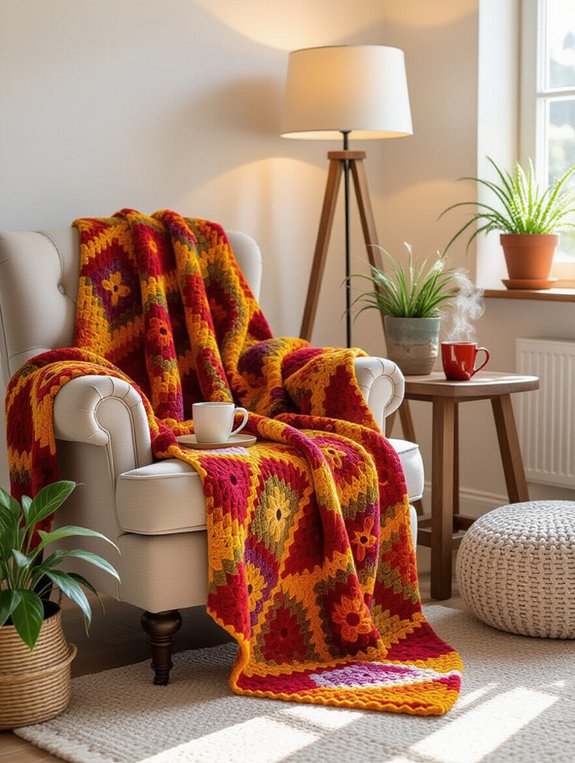 cozy warm crochet throws