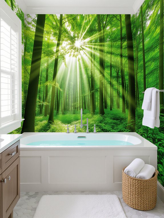 customizable bathroom photo wallpapers