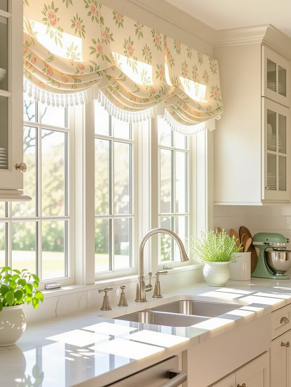 decorative kitchen valances enhance charm