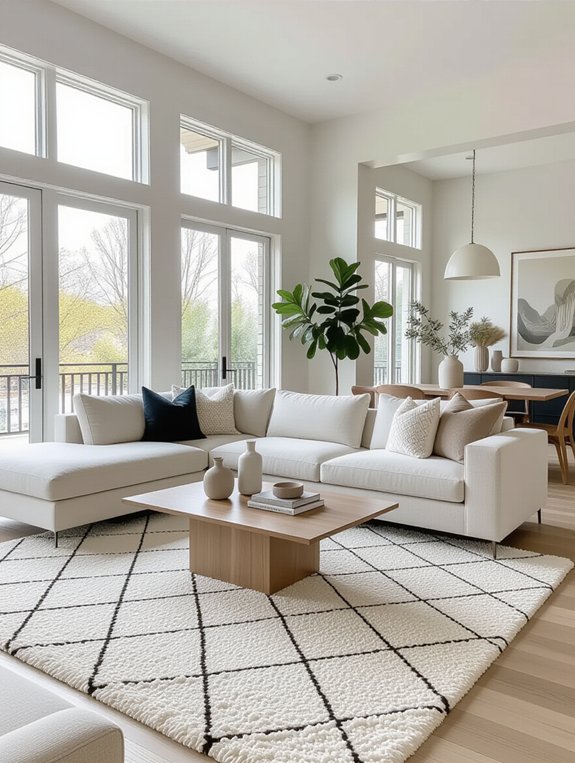 define spaces with rugs