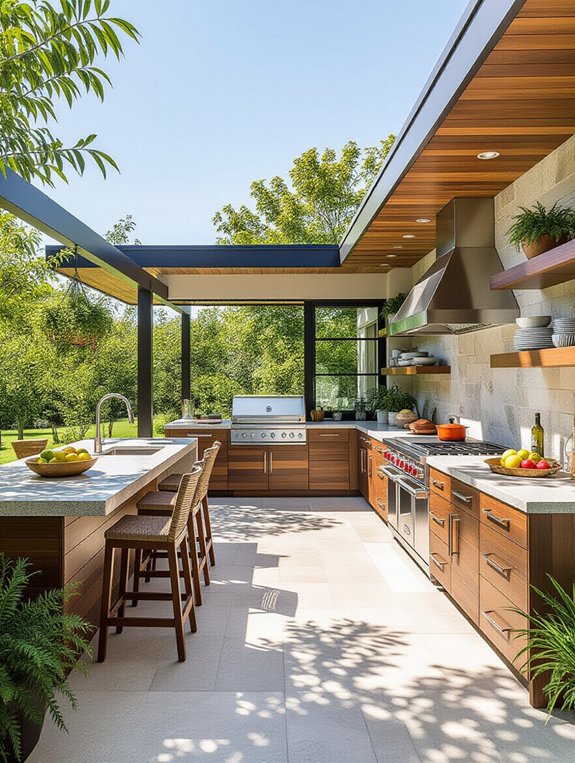 distinct zones for entertaining