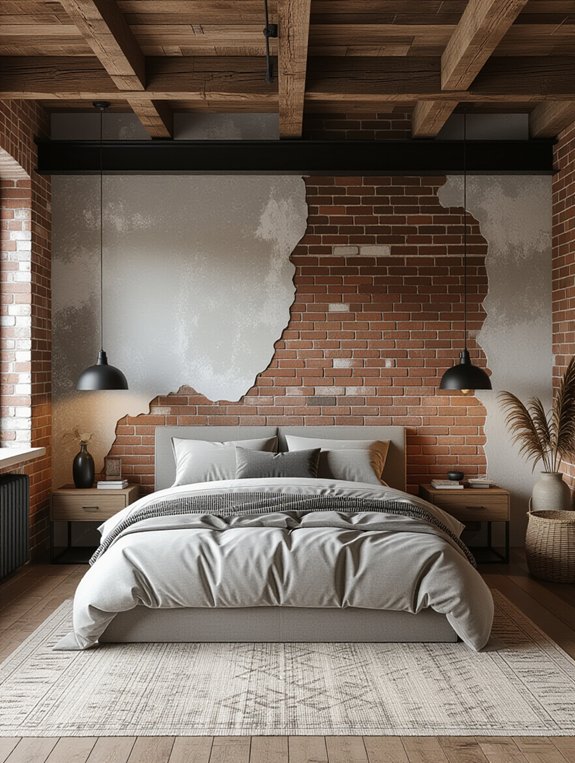 distressed wood bedroom decor