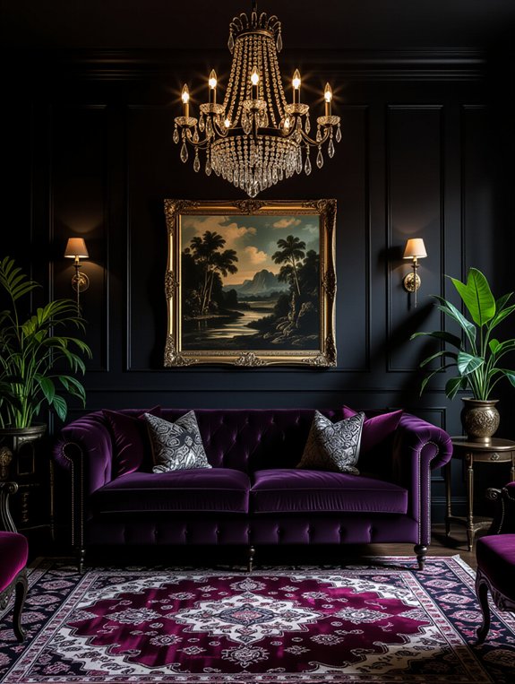 dramatic dark color palette