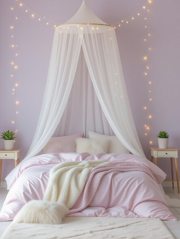 dreamy sheer fabric canopy
