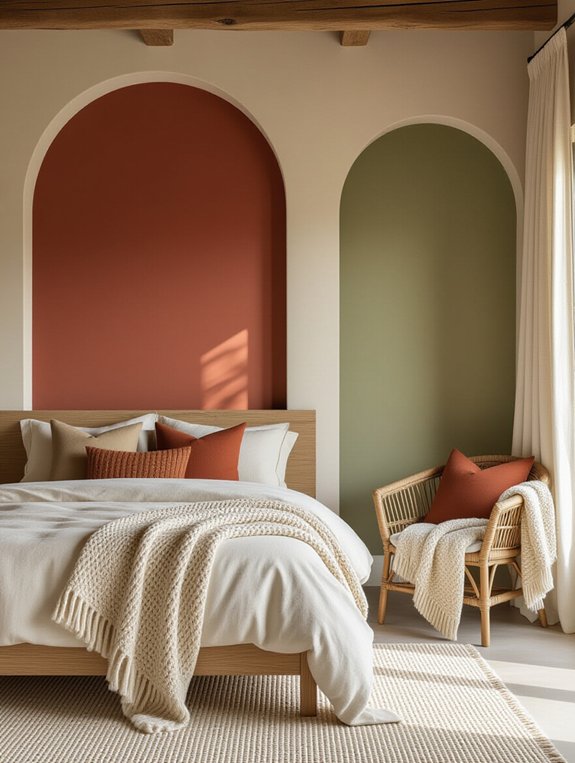 earthy color block walls